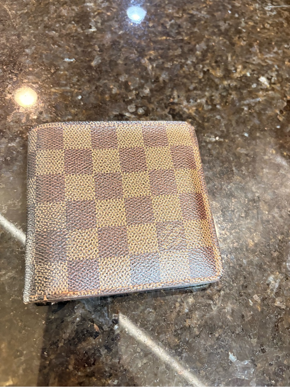 Louis Vuitton Brown Damier Check Bifold Wallet